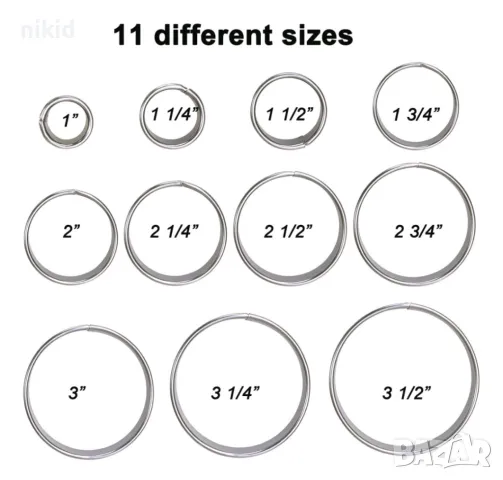 11 размера кръг кръгове кръга ринг цилиндър резец форми форма за тесто фондан сладки бисквитки резци, снимка 8 - Форми - 49995818