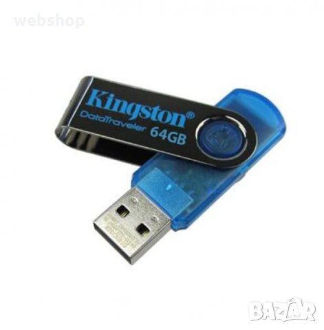 ФЛАШ ПАМЕТ KINGSTON 64GB, СИНЯ, снимка 1 - USB Flash памети - 35632204