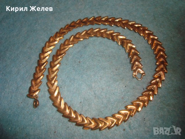 ПОЗЛАТЕН ВИНТИДЖ ЛАНЕЦ КОЛИЕ от НЕРЪЖДАЕМА СТОМАНА ЗДРАВО и КРАСИВО 6149
