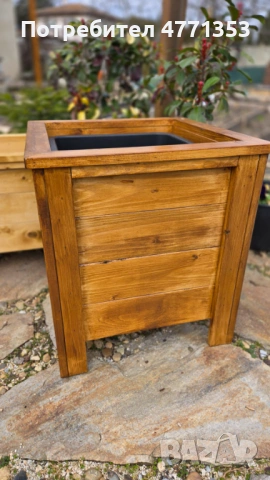 Дървени кашпи/саксии/плантери за двор, градина или тераса, снимка 5 - Саксии и кашпи - 53906294