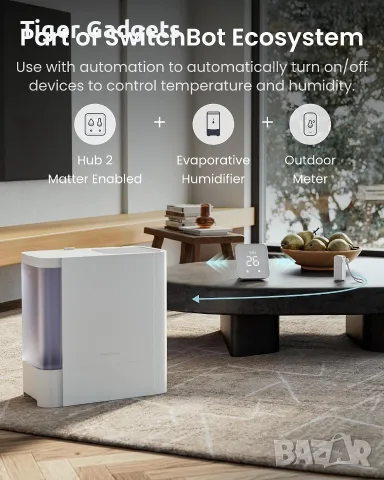 SwitchBot 4 бр. термометри и влагомери с Matter Hub – Wi-Fi/Bluetooth, IP65, смарт известия, снимка 9 - Смарт домашни устройства (Smart Home) - 56225383