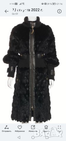  Just Cavalli - уникално палто от естествена кожа и косъм, снимка 2 - Палта, манта - 37839460