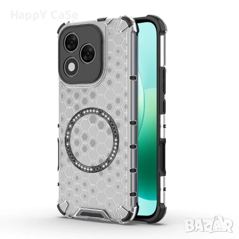Honor 400 Lite 5G / HONEYCOMB MAGSAFE Удароустойчив кейс гръб калъф, снимка 2 - Калъфи, кейсове - 50506235