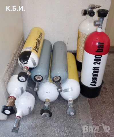 Продавам само желязни - метални бутилки от - 200 - 250 - 300 - BAR - работни атмосфери 