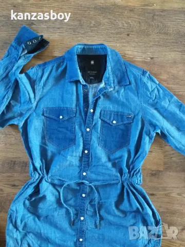 g-star dress wmn s/less - страхотна рокля КАТО НОВА L, снимка 3 - Рокли - 47792857
