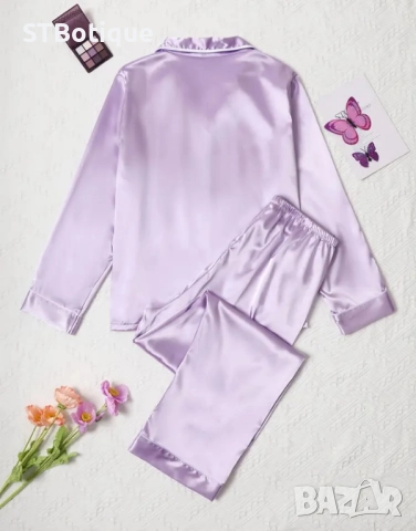 🌙✨ Елегантен дамски сатенен комплект от STBoutique ✨🌙 💋, снимка 2 - Пижами - 52209985