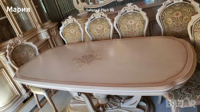 Италианска барокова трапезария , снимка 5 - Маси - 56316459