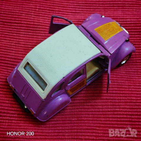 WELLY, лилав Ситроен 2 CV мащаб 1:36. , снимка 6 - Колекции - 53943746