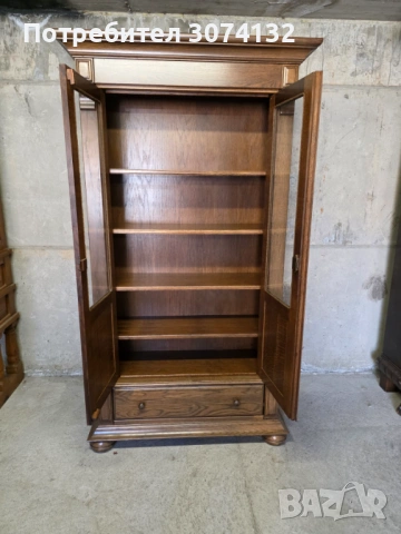 Масивна дъбова библиотека в стил Рустик , снимка 3 - Секции и витрини - 54306115