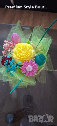 букет от соеви свещи , снимка 4 - Декорация за дома - 54004949