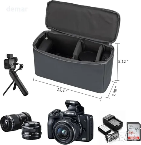 Hp hope 15,6-инчова чанта за лаптоп Класическа куриерска чанта,отделение за фотоапарат Водоустойчива, снимка 4 - Чанти - 48225429