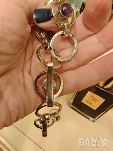 Масивен сребърен комплект с аметист, снимка 6 - Бижутерийни комплекти - 49132122