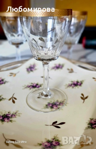 Кристални чаши на столче, снимка 6 - Чаши - 53912796