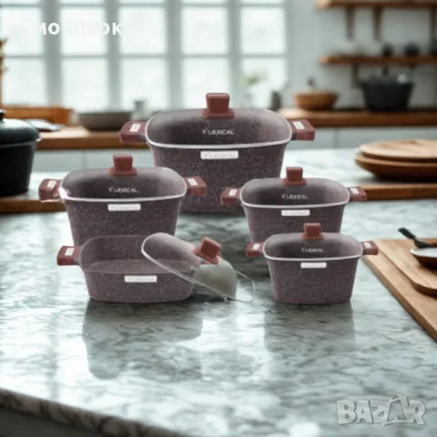 Гранитен комплект касероли от 10 части за кулинарни шедьоври Lexical - IMPERIAL FORGE SERIES