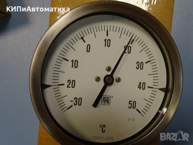 биметален термометър NUOVA FIMA Ø110 mm G 1/2 KL 1 -50/+200°C, снимка 2 - Резервни части за машини - 35060207