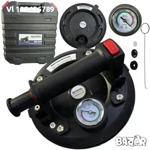 Вакуум за Плочки с Манометър HAWEK ф200 вакум вендуза