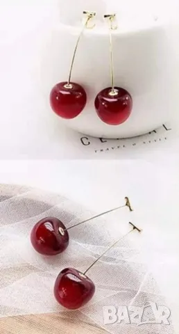 Атрактивни обеци череши, снимка 5 - Обеци - 48955698