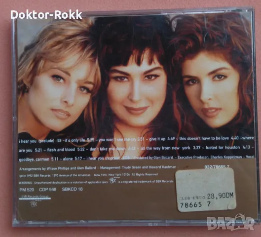 Wilson Phillips – Shadows And Light (1992, CD), снимка 2 - CD дискове - 47730734