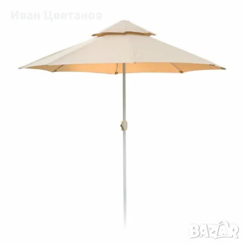 Плажен чадър Кафяв – 220см/270см диаметър NS 3906/NS 3907