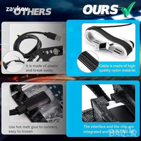 USB скоба за ръчна спирачка за състезателни игри G25, G27, G29, T500, FANATECOSW, Dirt Rally, снимка 3 - Друга електроника - 52725830