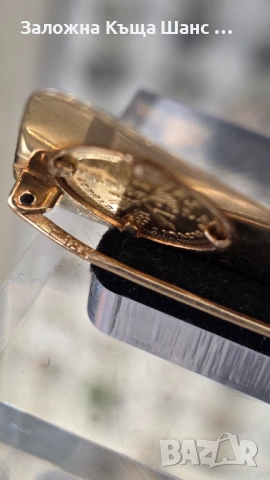 Златна винтидж брошка (игла) , снимка 3 - Други - 54304802