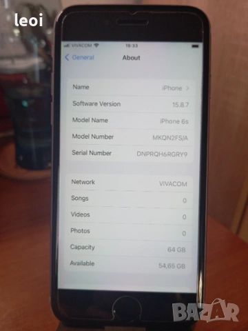 iPhone 6s 64GB , снимка 2 - Apple iPhone - 54282836