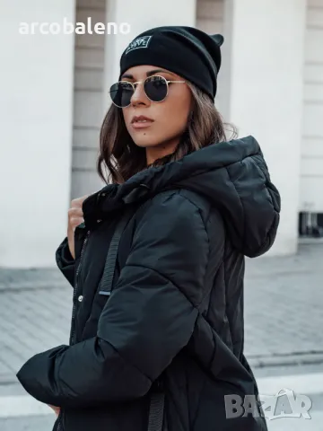 Дамско дълго ватирано зимно яке с качулка, 3цвята , снимка 8 - Якета - 47488101