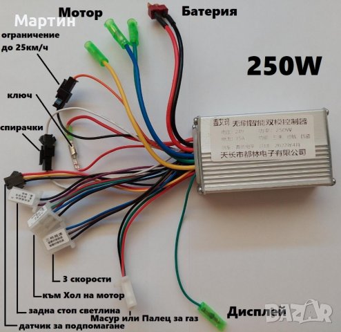 Контролер за електрически велосипед 24V 36V 48V, снимка 15 - Части за велосипеди - 28669015