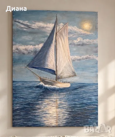 картина Лодка в тихо море