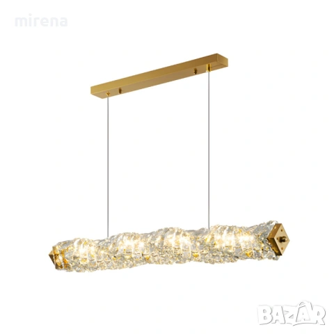Модерна златна таванна лампа с кристално LED ЛЕД осветление за кухня, снимка 6 - Лампи за таван - 53180754