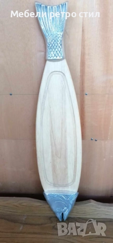 Винтидж дъска / поднос за рязане с формата на риба. Идеалния подарък за вашия празник. , снимка 5 - Форми - 51542100