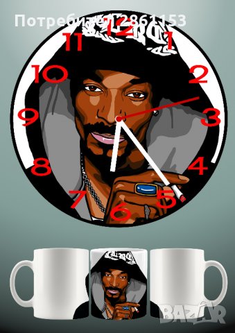 Стенен часовник+чаша-перфектният подарък-серия музика 2