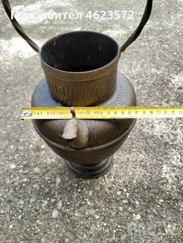 Стар меден съд кана, снимка 4 - Антикварни и старинни предмети - 54109933