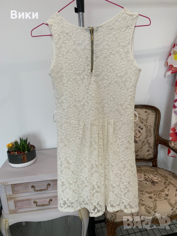 Бяла рокля в размер XS, снимка 15 - Рокли - 44635055