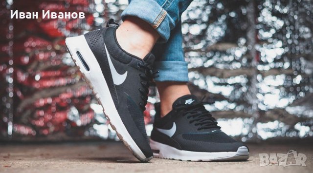 оригинални маратонки  NIKE AIR MAX THEA "BLACK ANTHRACITE"  номер 38-38,5, снимка 6 - Маратонки - 37960125