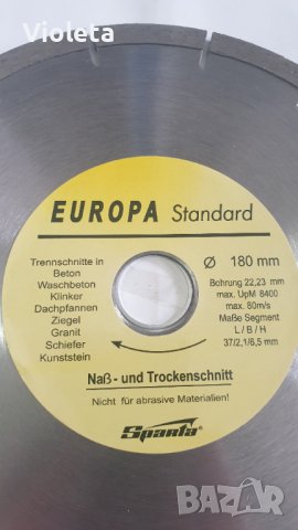 Диск диамантина сегментиран ф 180мм х 22,23мм, снимка 3 - Диамантени и режещи инструменти - 44294796