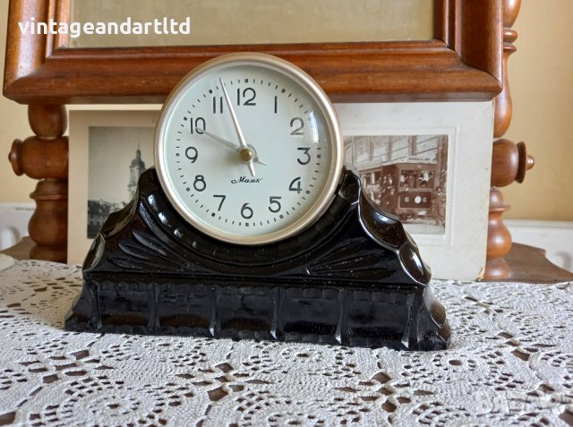 Каминен часовник Маяк кристал, перфектно състояние, снимка 3 - Антикварни и старинни предмети - 36659377