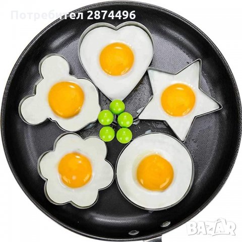 2856 Формичка за пържени яйца, метална, снимка 1 - Форми - 35348369