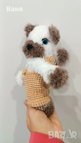 Ръчно плетено кученце, снимка 12 - Плюшени играчки - 52003839