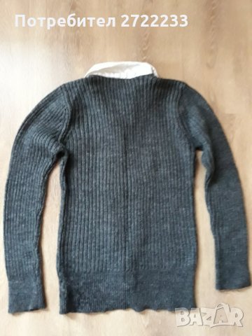 Дамски  пуловер жилетка  с риза, снимка 7 - Блузи с дълъг ръкав и пуловери - 31096508