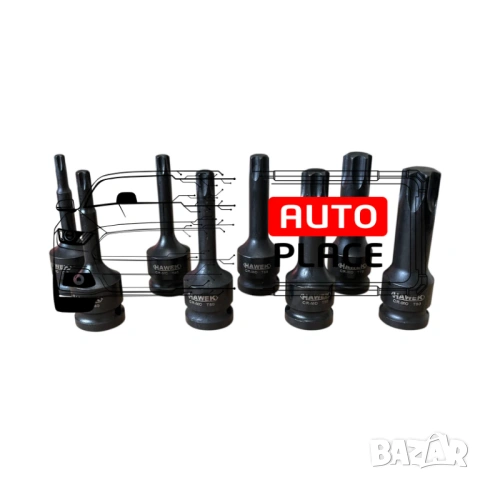 Комплект ударни битове 1/2 – торкс 10 части HAWEK, снимка 2 - Други инструменти - 53896880