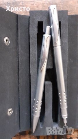 комплект химикалка и ролер, масивен метал в калъф, снимка 3 - Ученически пособия, канцеларски материали - 37016139