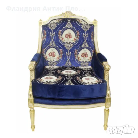 Класическо кресло "Луи XVI" (голям избор от цветове), снимка 9 - Дивани и мека мебел - 47555727