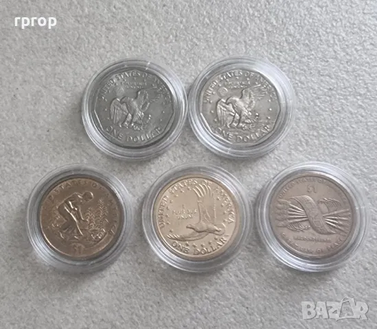 Оригинални монети. САЩ. Един Американски долар .  5 бройки. 5 различни долара., снимка 4 - Нумизматика и бонистика - 41928053