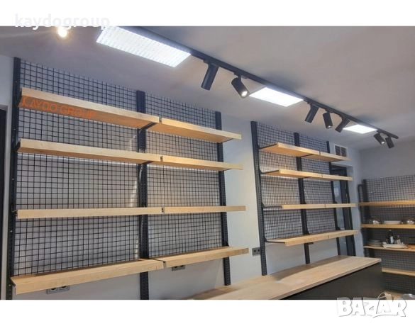 Налични Метални Стелажи С Телен / Мрежа / Решетка / Скара Гръб, снимка 2 - Стелажи и щандове - 52036960