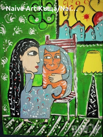 Картина платно маслени бои акрилни бои размер. ш.32 / в. 42