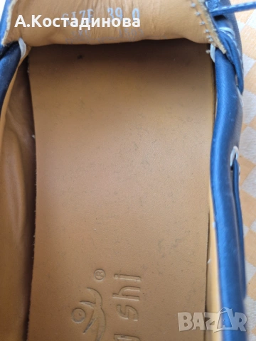 Дамски мокасини естествена кожа 39 номер, снимка 5 - Дамски ежедневни обувки - 53900142