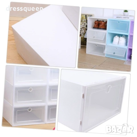 4948 Модулна кутия за съхранение на обувки -Устойчива полипропиленова кутия , снимка 6 - Други стоки за дома - 53929236