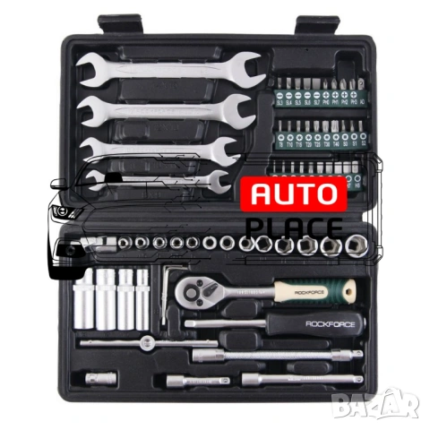 Гедоре 62 части 1/4“ 6-стенно RockForce, снимка 3 - Гедорета - 53935623