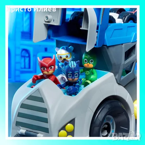 Писта влекач Автовоз Камион с 2 колички PJ Masks Пижама маски Hasbro , снимка 3 - Коли, камиони, мотори, писти - 47889624